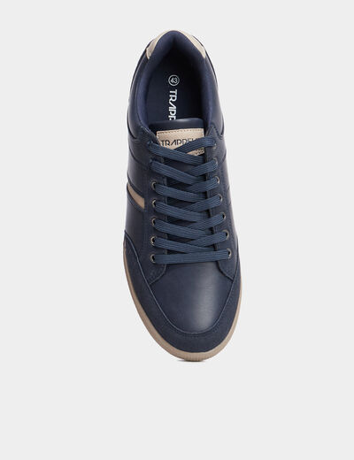 Sneakers semelles plates bleu homme