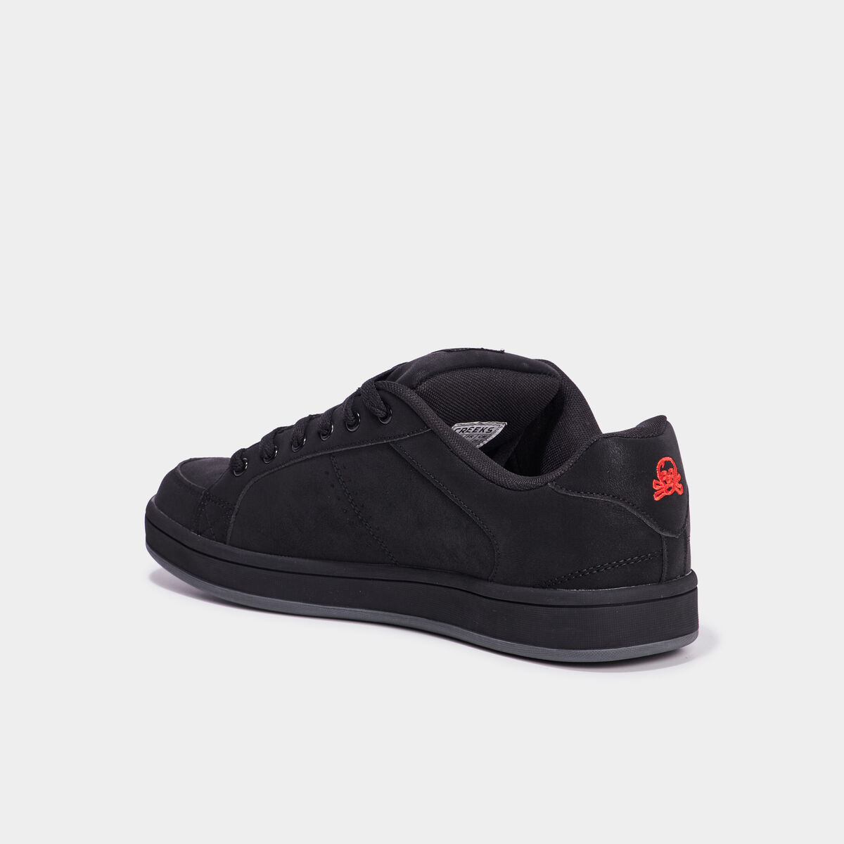 Tennis à lacets bout rond noir homme
