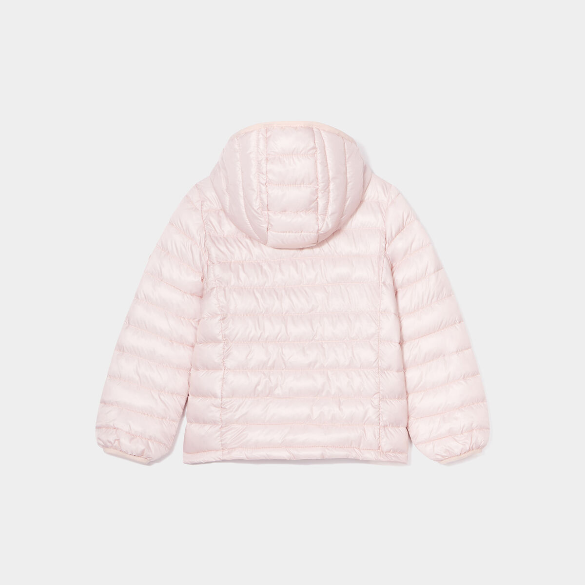 Doudoune légère zippée à capuche rose clair fille