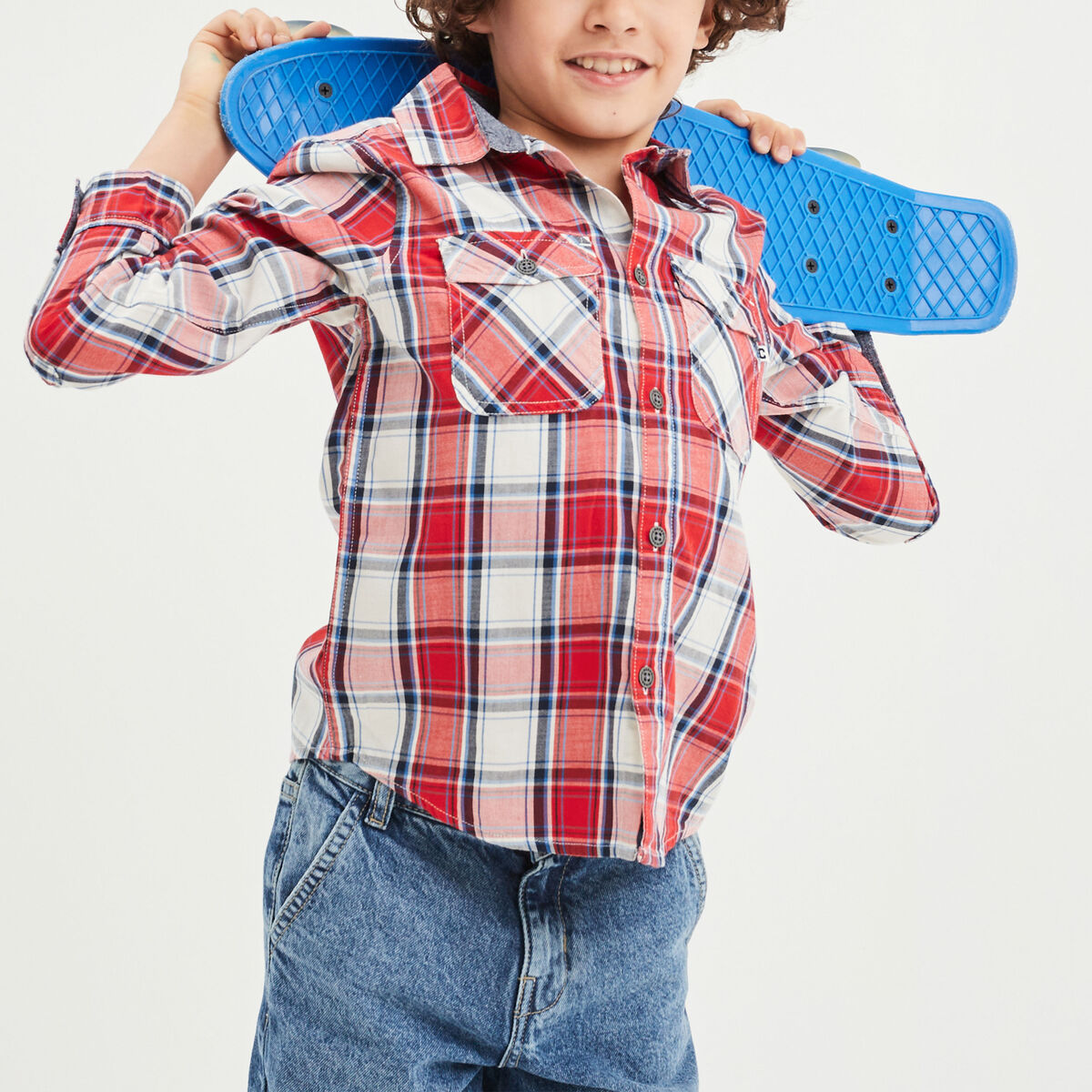 Chemise manches longues Creeks blanc garçon