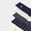 Lot 5 paires chaussettes bleu marine femme