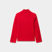 Sweat polaire col camionneur rouge gar&ccedil;on