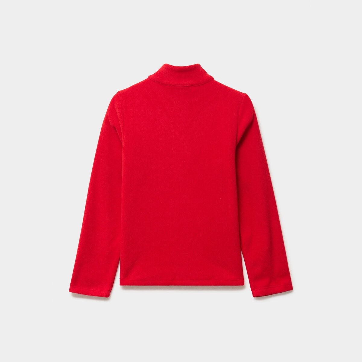 Sweat polaire col camionneur rouge gar&ccedil;on
