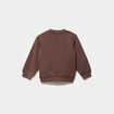 Sweat molletonn&eacute; &eacute;paule boutonn&eacute;e marron fonc&eacute; b&eacute;b&eacute; gar&ccedil;on