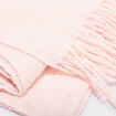 Écharpe à bords franges longues rose femme