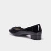 Ballerines à talons vernies noir femme