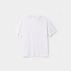 T-shirt col rond coupe relax coton &eacute;pais blanc homme