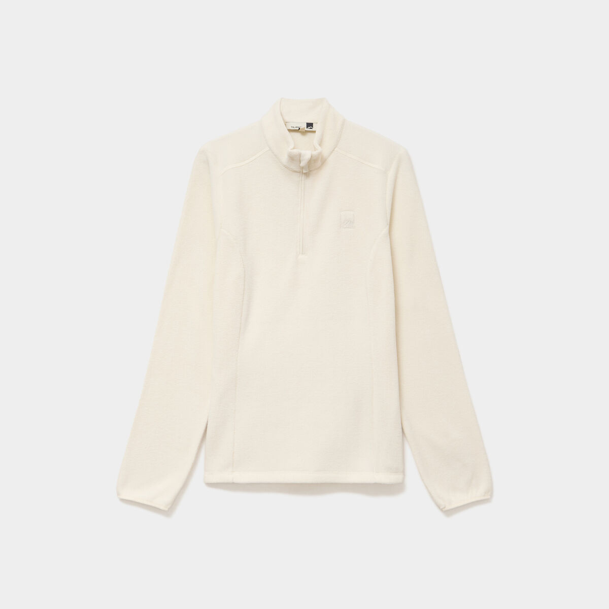 Sweat polaire col camionneur blanc femme
