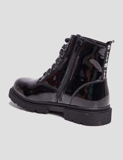 Bottines vernies zippées Liberto noir fille
