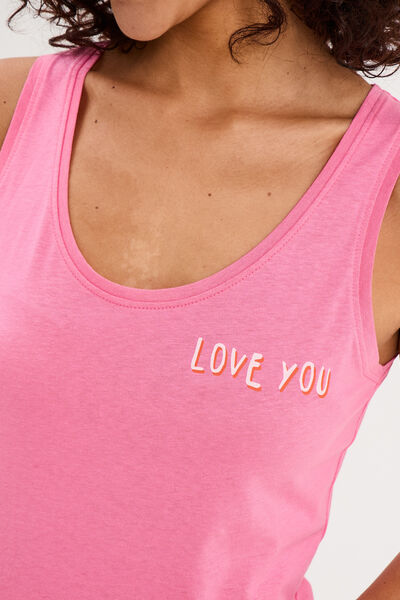 D&eacute;bardeur droit coton rose femme