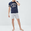 Ensemble pyjama 2 pièces bleu marine homme