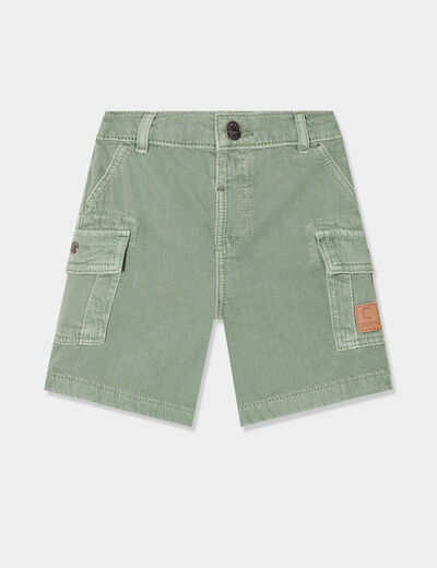 Short cargo coton Creeks vert kaki bébé garçon
