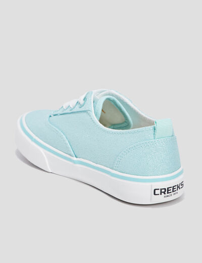 Tennis en toile à lacets Creeks bleu turquoise fille