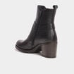 Bottines chelsea à talons et boucles noir femme