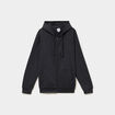 Sweat zipp&eacute; molleton &agrave; capuche gris fonc&eacute; homme
