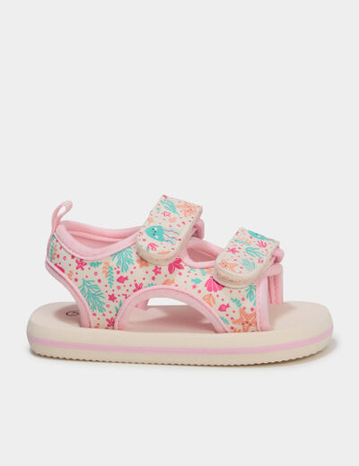 Sandales &agrave; scratchs multicolore b&eacute;b&eacute; fille