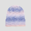 Bonnet tricoté multicolore femme