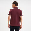 Polo manches courtes 1 poche coton prune homme