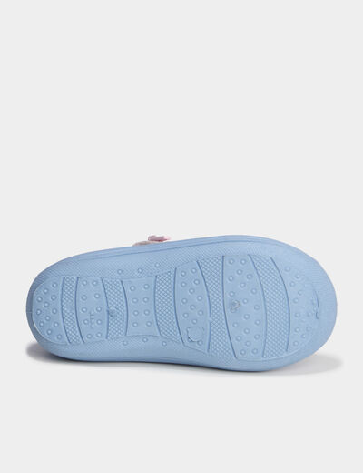 Chaussons bottillons zipp&eacute;s Stitch bleu b&eacute;b&eacute; fille