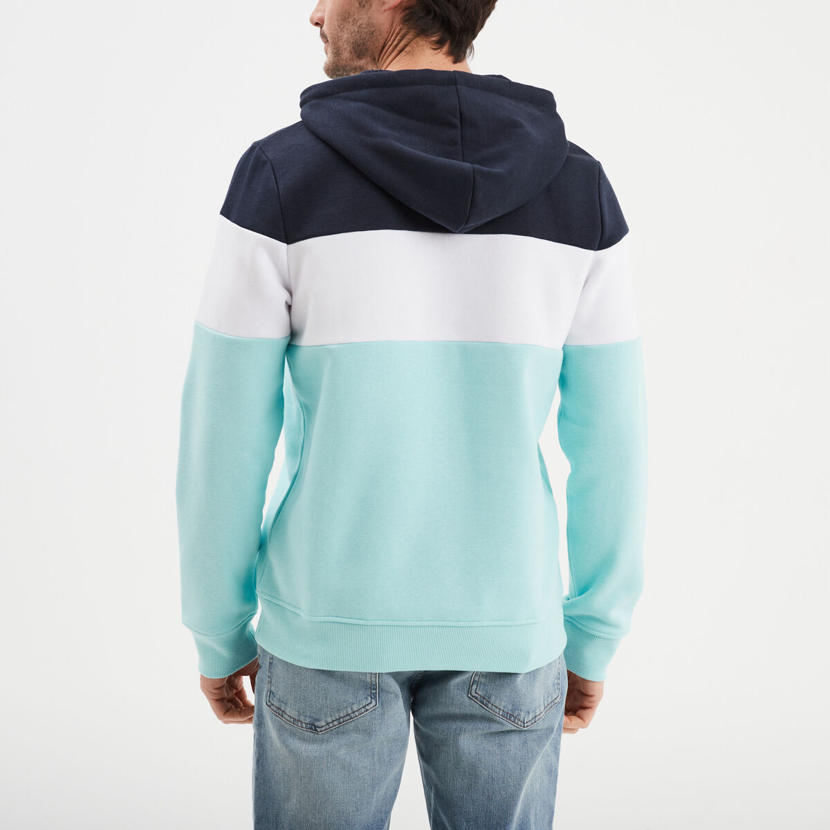 Sweat &agrave; capuche hoodie Creeks bleu turquoise homme