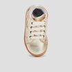 Bottillons en cuir rose champagne bébé fille