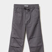 Pantalon battle taille élastiquée coton gris foncé garçon