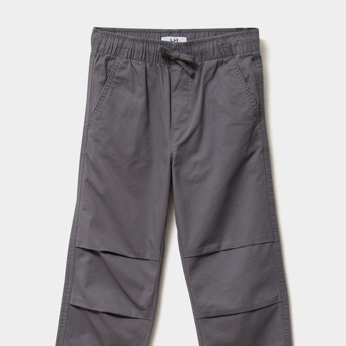 Pantalon battle taille élastiquée coton gris foncé garçon