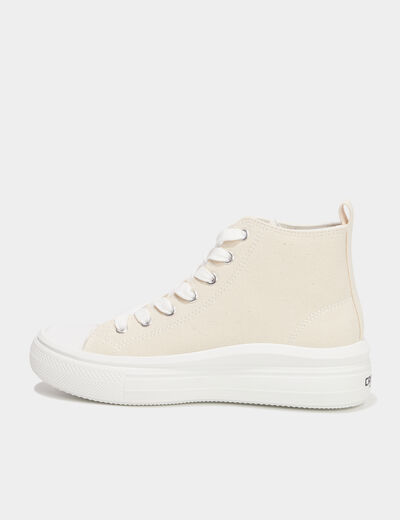 Baskets montantes en toile Creeks sable femme