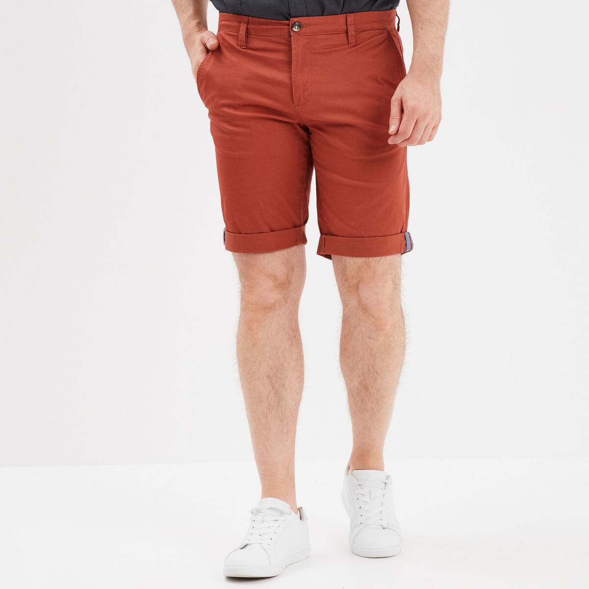 Short chino slim Creeks rouge homme