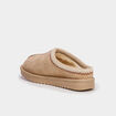 Mules fourr&eacute;es d&eacute;tails brod&eacute;s sable femme