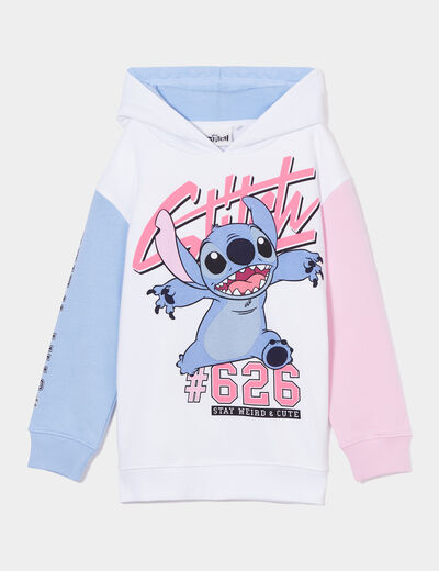 Sweat à capuche hoodie Stitch multicolore fille