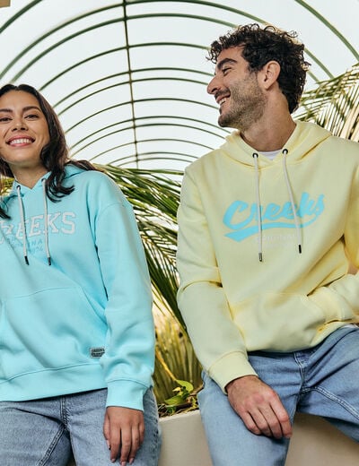Sweat à capuche hoodie Creeks jaune clair homme