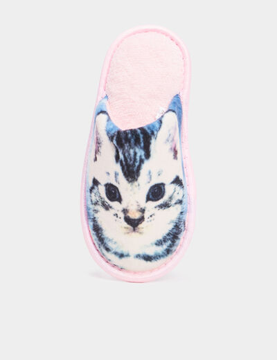 Chaussons mules rose fille
