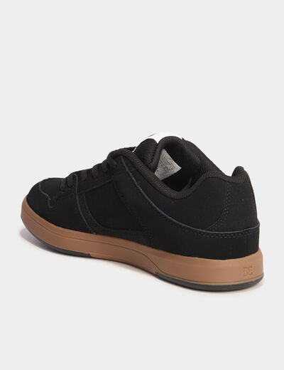 Tennis basses en cuir antid&eacute;rapantes camel gar&ccedil;on