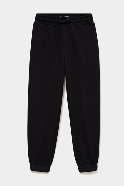 Pantalon de jogging confort doubl&eacute; noir gar&ccedil;on
