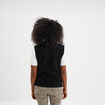 Pull sans manches col rond noir femme