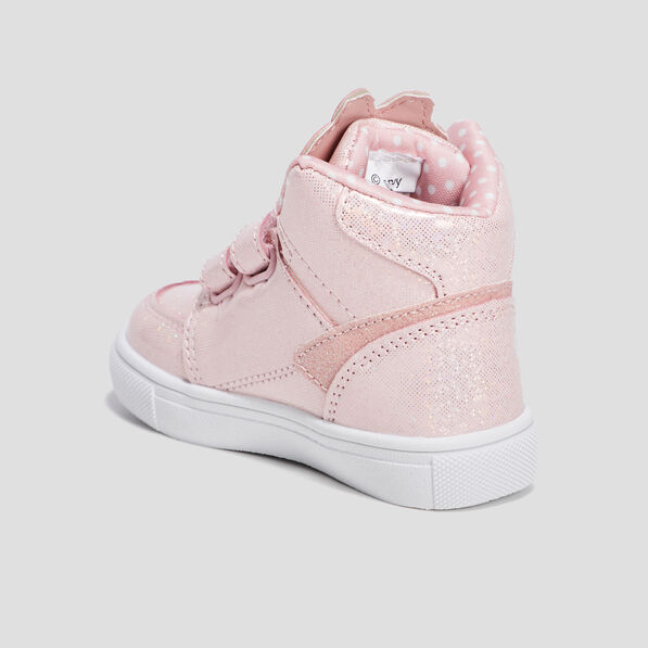 Baskets montantes pailleté Minnie rose bébé fille