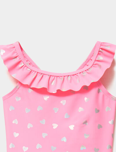 Ensemble de bain 2 pi&egrave;ces rose fluo b&eacute;b&eacute; fille