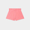 Short fluide taille smockée rose fluo bébé fille