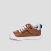 Bottillons zippés en cuir camel bébé garçon