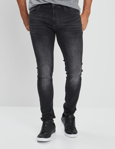 Jeans skinny taille standard gris homme