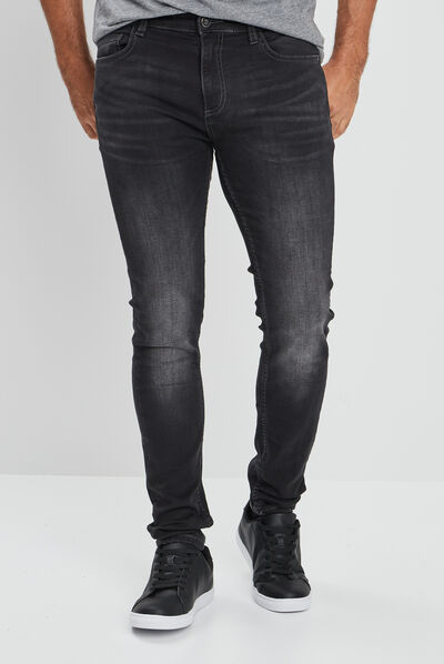 Jeans skinny taille standard gris homme