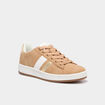 Tennis basses avec lacets sable femme