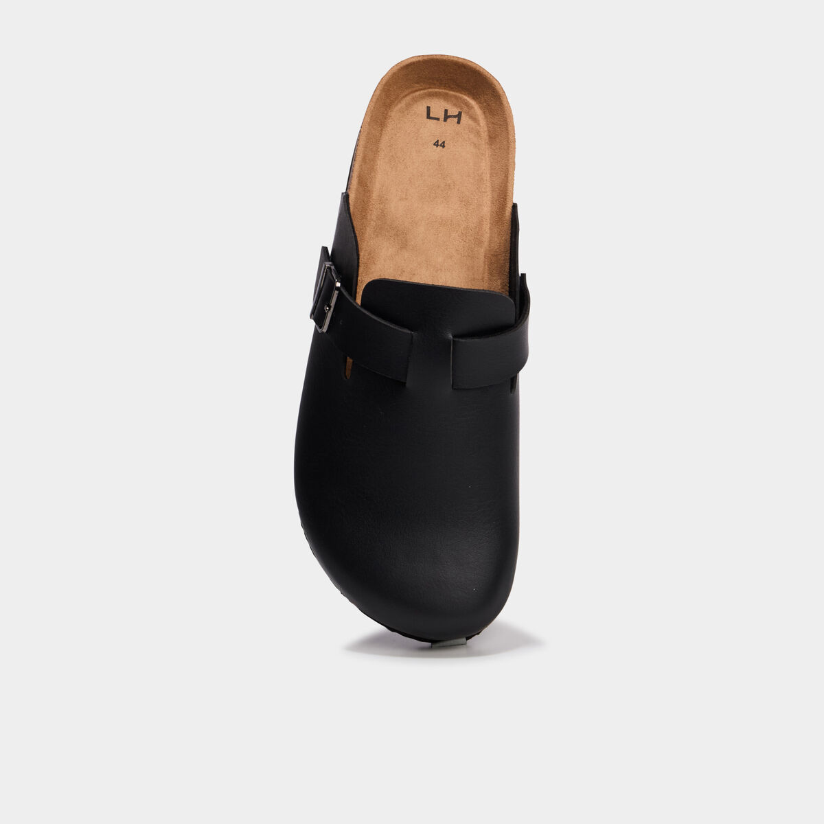 Mules plates noir homme