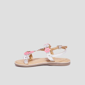 sandales brides fleurs en cuir creeks rose fille Sandales brides fleurs en cuir Creeks rose fille