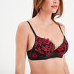 Soutien-gorge maxi push-up paddé rose framboise femme
