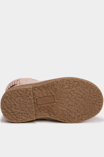 Boots fourr&eacute;es &agrave; franges ivoire b&eacute;b&eacute; fille
