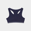 Lot 2 brassières effet côtelé coton bleu marine fille