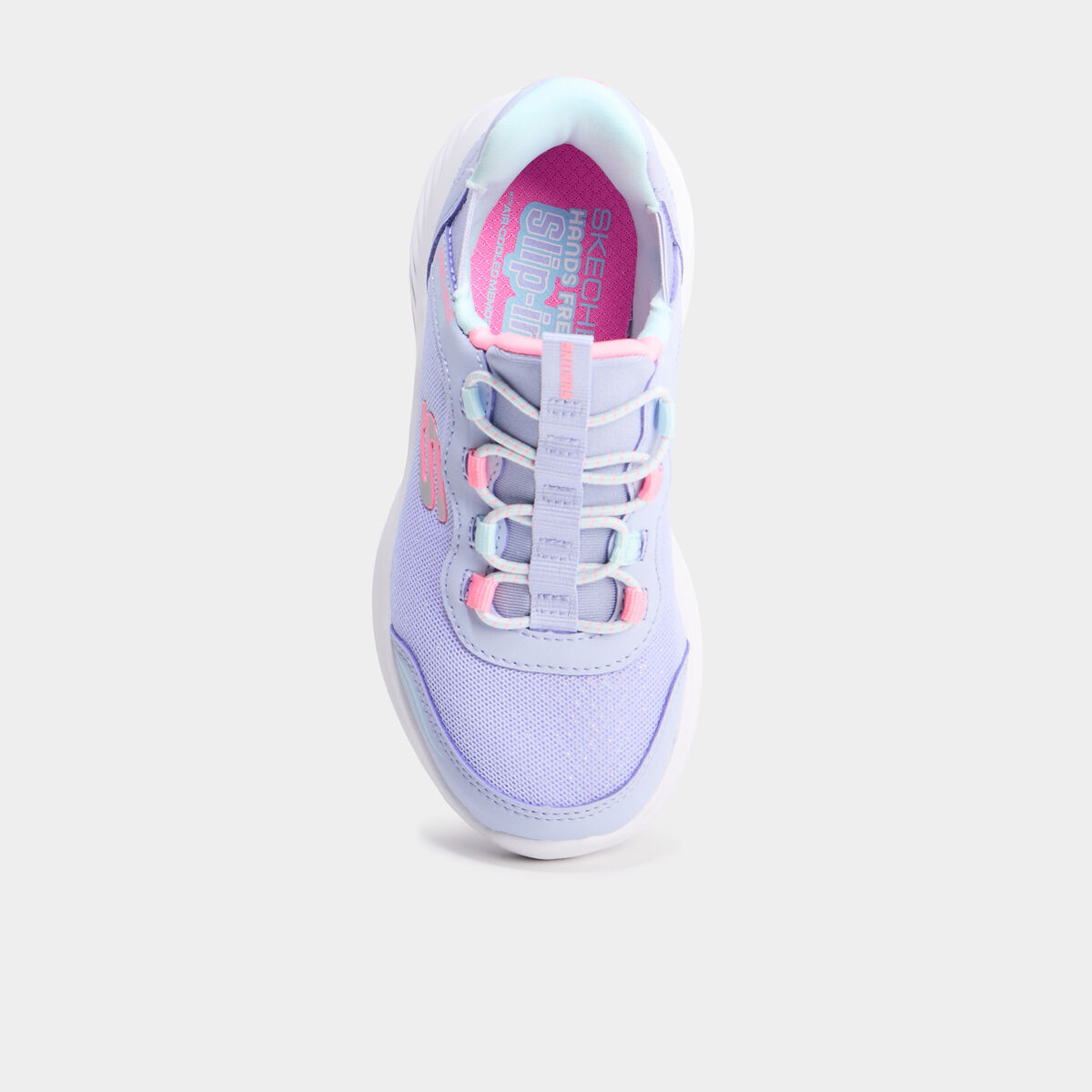 Baskets running à lacets élastiqués violet fille