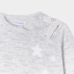 Robe pull épaule boutonnée Kimbaloo gris clair bébé fille